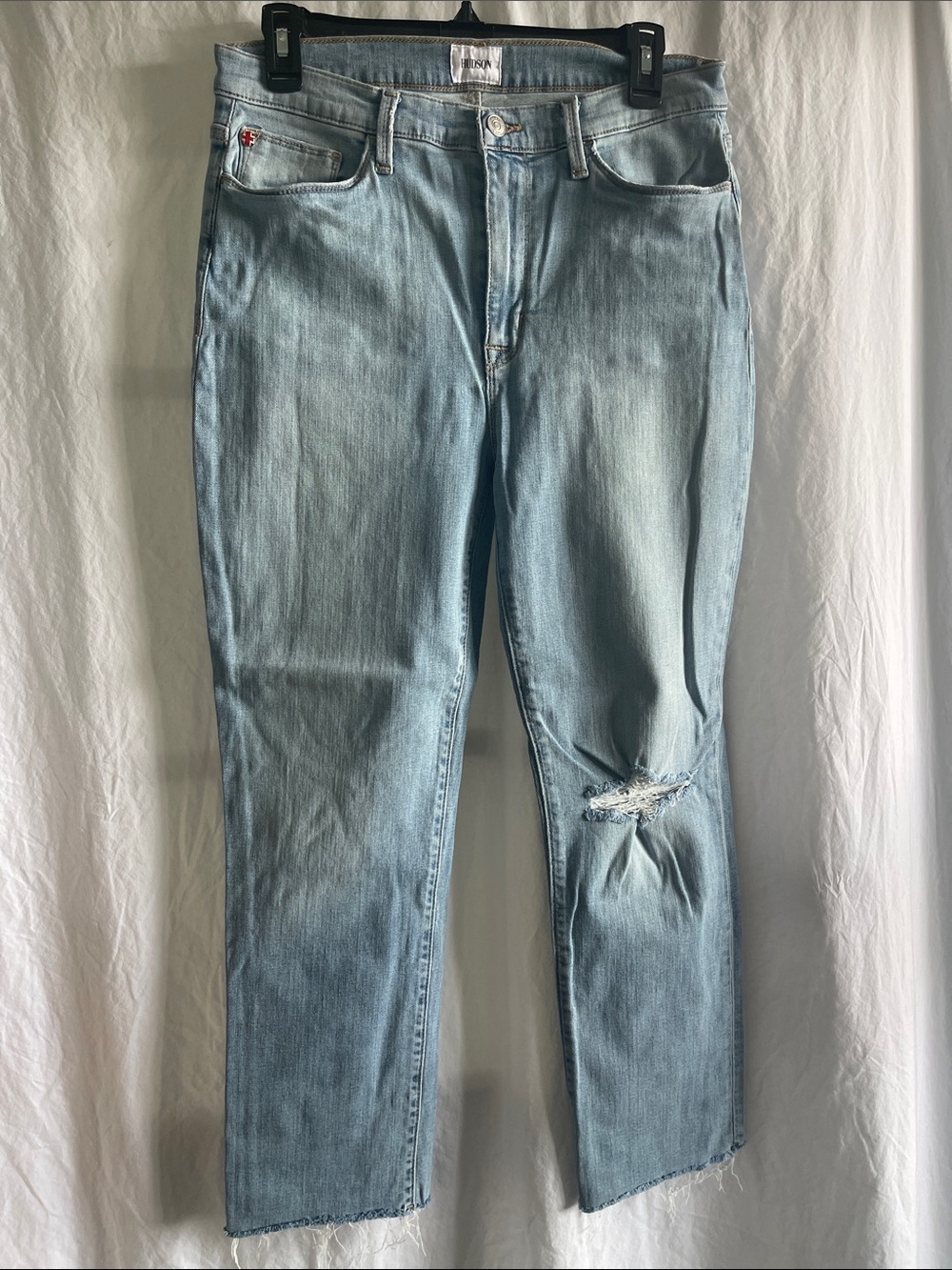 Hudson Blair Distressed Jeans light blue denim  Size 30